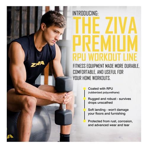 ZIVA Hexagon RPU Dumbbells 2 Pc. Set - Primary Image