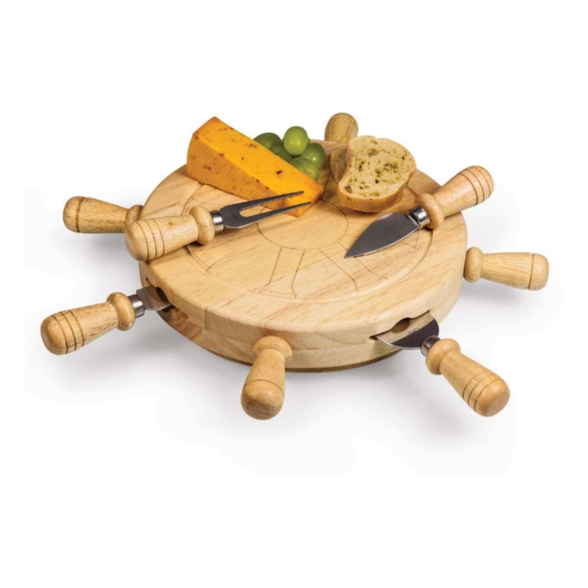 Picnic Time Mariner Lazy Susan Cheese Cutting Board