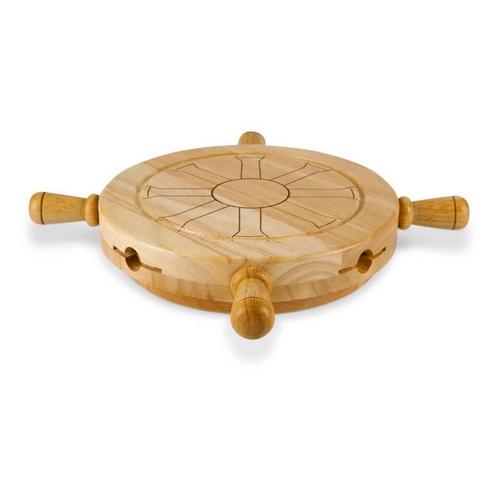Picnic Time Mariner Lazy Susan Cheese Cutting Board & Tools Set - Primary Image