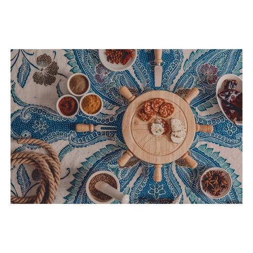 Picnic Time Mariner Lazy Susan Cheese Cutting Board & Tools Set - Primary Image