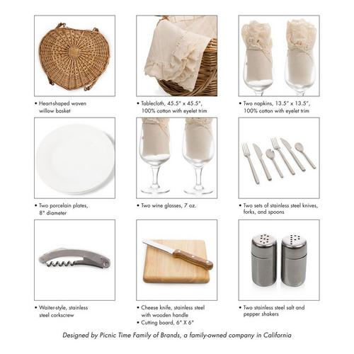 Picnic Time Heart Picnic Basket - Primary Image