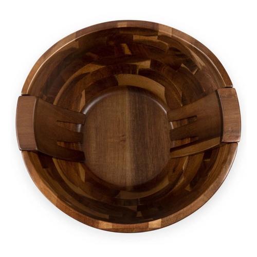 Picnic Time Mescolare Large Salad Bowl & Integrated Serving/Tossing Tools - Primary Image