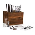 Picnic Time Madison Acacia Tabletop Bar Set - Thumbnail 1 of 6