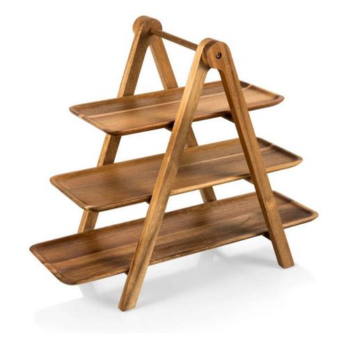 Picnic Time Collapsible 3 Tiered Serving Station - Primary Image