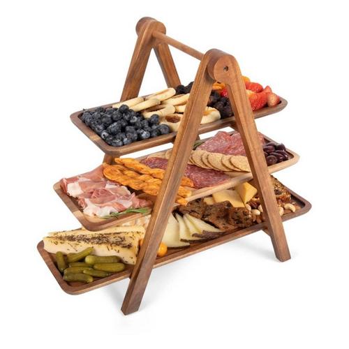 Picnic Time Collapsible 3 Tiered Serving Station - Primary Image