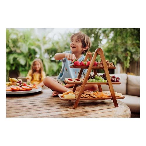 Picnic Time Collapsible 3 Tiered Serving Station - Primary Image