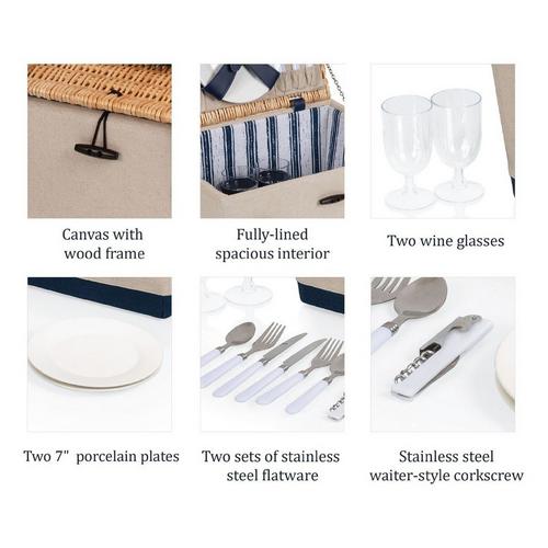 Picnic Time Boardwalk Picnic Basket for 2 - Primary Image