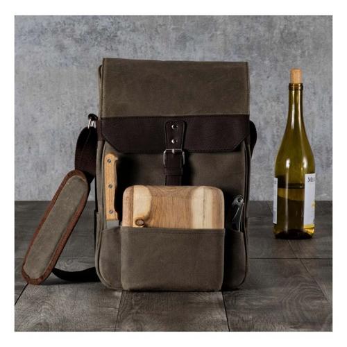 Picnic Time 2 Bottle Insulated Wine & Cheese Cooler Tote - Primary Image