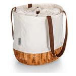 Picnic Time Coronado Canvas and Willow Basket Tote - Thumbnail 1 of 6