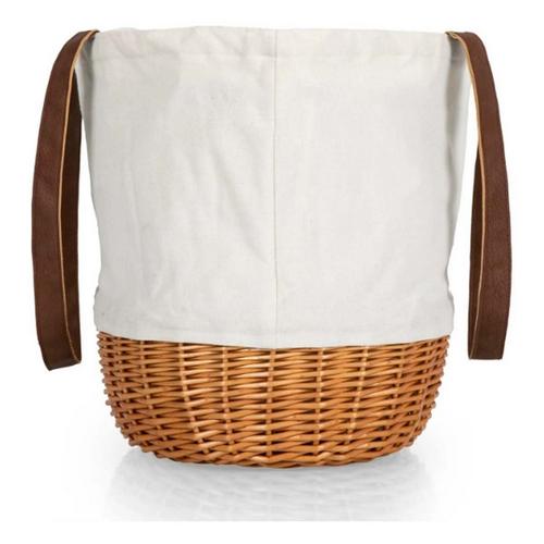 Picnic Time Coronado Canvas and Willow Basket Tote - Primary Image