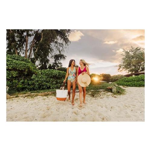 Picnic Time Coronado Canvas and Willow Basket Tote - Primary Image