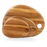 Picnic Time Set of 3 Pebble Shaped Acacia Serving Boards - Thumbnail 1 of 3