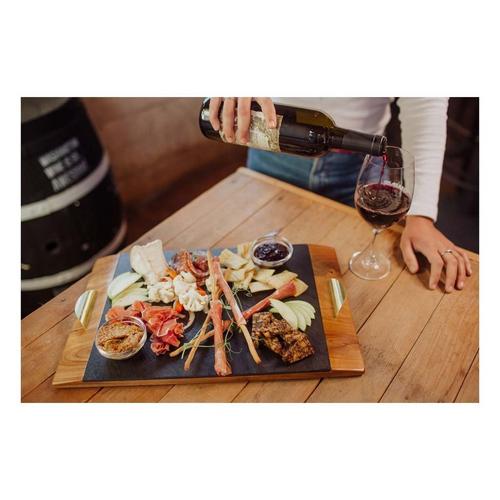 Picnic Time Covina Acacia and Slate Serving Tray - Primary Image