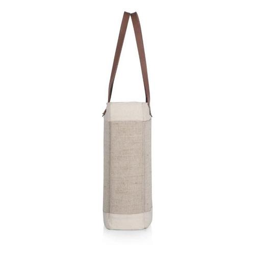Picnic Time Pinot Jute 3 Bottle Insulated Wine Bag - Primary Image