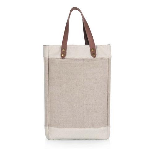 Picnic Time Pinot Jute 2 Bottle Insulated Wine Bag - Primary Image