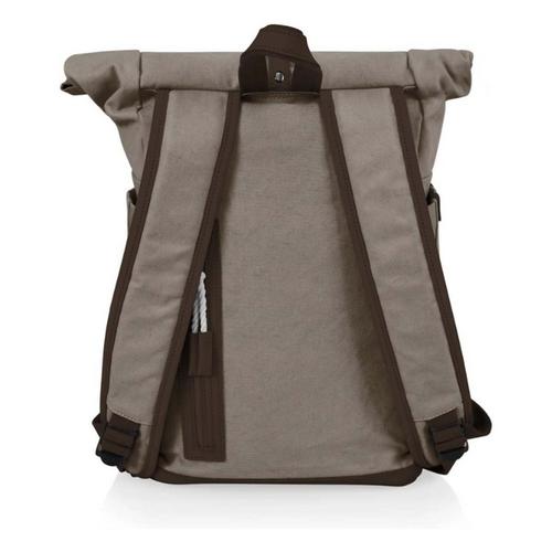 Picnic Time Carmel Roll Top Picnic Backpack Cooler with Utensil Set & Glass Water Bottles - Primary Image