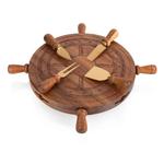 Picnic Time Helmsman Lazy Susan Cheese Board & Tool Set - Thumbnail 2 of 7