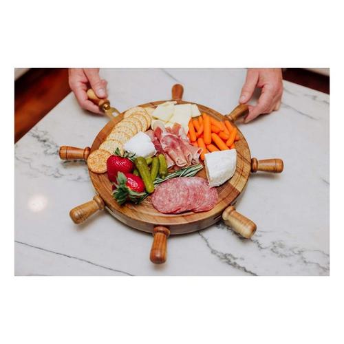 Picnic Time Helmsman Lazy Susan Cheese Board & Tool Set - Primary Image