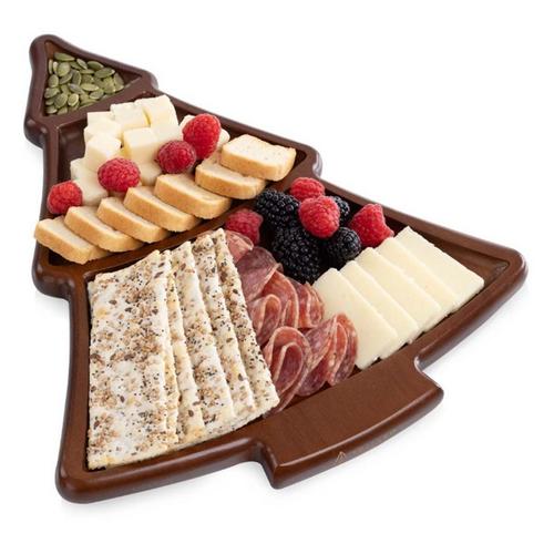 Picnic Time Christmas Tree Sectioned Serving Tray - Primary Image