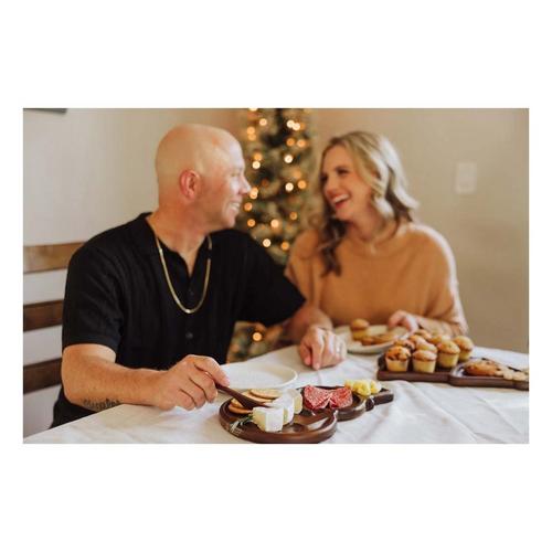 Picnic Time Reversible Snowman Sectioned Serving Tray & Knife - Primary Image