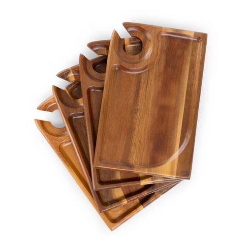 Picnic Time Rectangle Wine Appetizer Plate Set of 4 - Primary Image