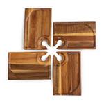 Picnic Time Rectangle Wine Appetizer Plate Set of 4 - Thumbnail 2 of 6