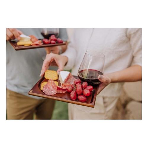 Picnic Time Rectangle Wine Appetizer Plate Set of 4 - Primary Image