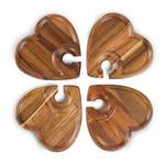 Picnic Time Heart Shaped Wine Appetizer Plate Set of 4 - Thumbnail 2 of 7
