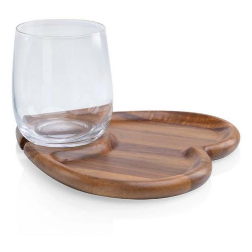 Picnic Time Heart Shaped Wine Appetizer Plate Set of 4 - Primary Image