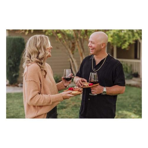 Picnic Time Heart Shaped Wine Appetizer Plate Set of 4 - Primary Image