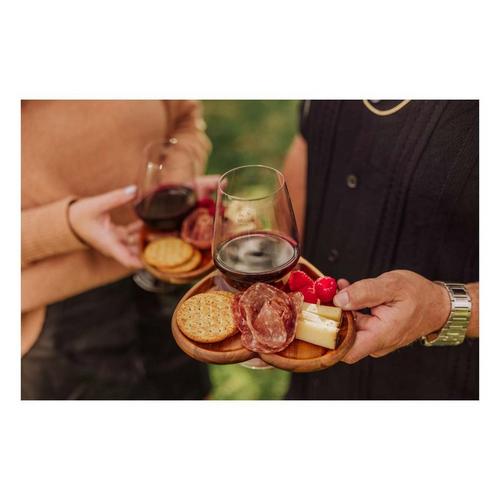 Picnic Time Heart Shaped Wine Appetizer Plate Set of 4 - Primary Image