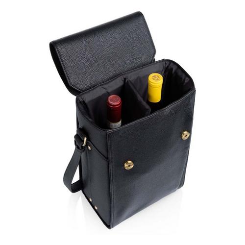 Picnic Time Barossa Two Bottle Leatherette Wine Tote - Primary Image