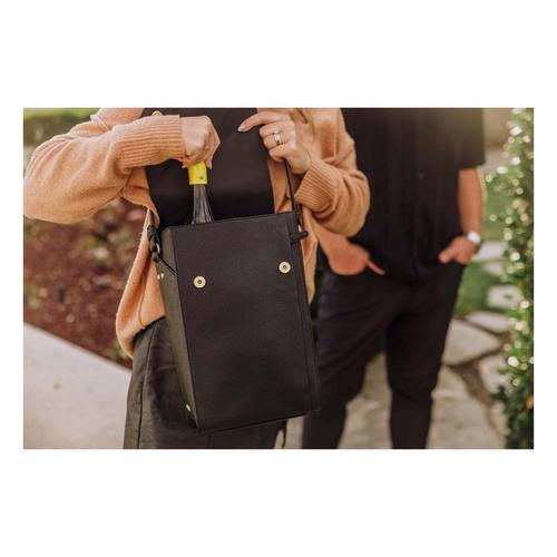 Picnic Time Barossa Two Bottle Leatherette Wine Tote - Primary Image