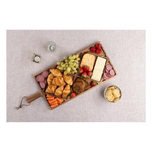 Picnic Time Acacia Grazing Charcuterie Sectioned Serving Board - Primary Image