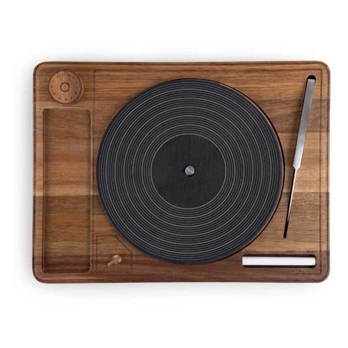 Picnic Time Turntable Acacia and Slate Cheese Board & Knife - Primary Image