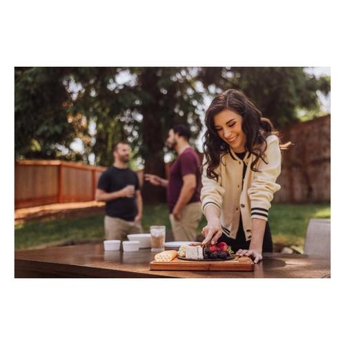 Picnic Time Turntable Acacia and Slate Cheese Board & Knife - Primary Image