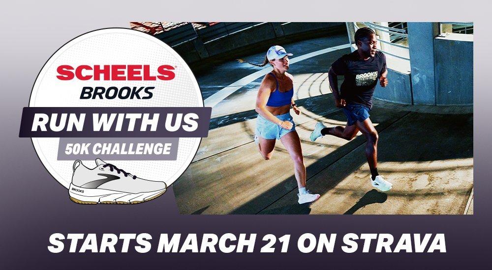 a woman and a man running with the text saying starts march 21 on strava