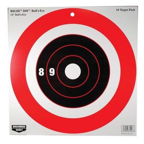 Birchwood Casey Rigid Paper Target DH Bull's-Eye 12" 10 Pack - Primary Image