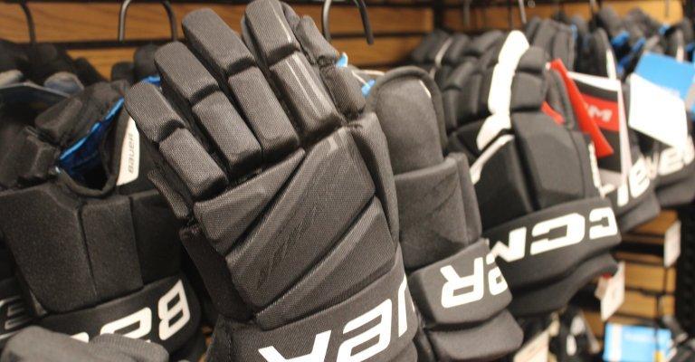 a close up of goalie gloves