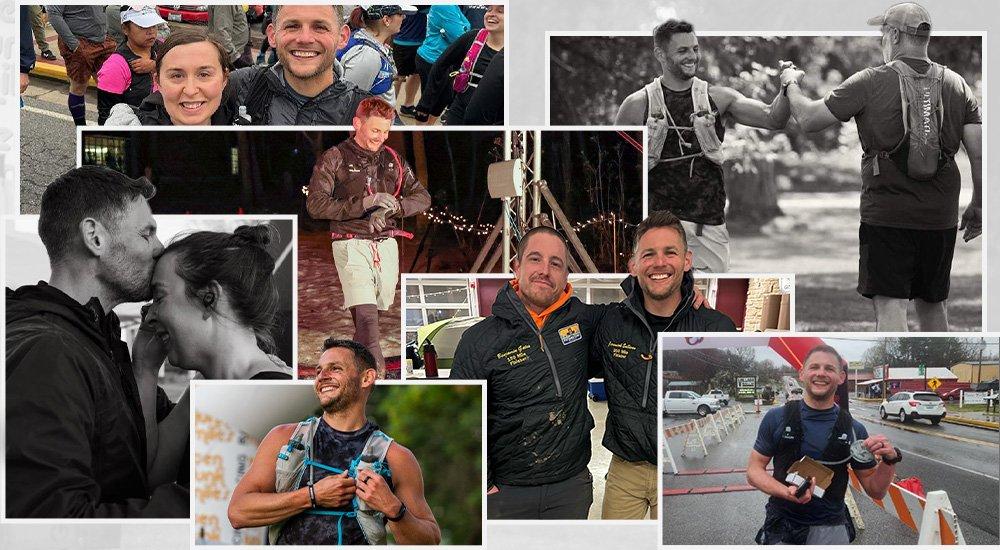 a collage of Jeremiah's running journey