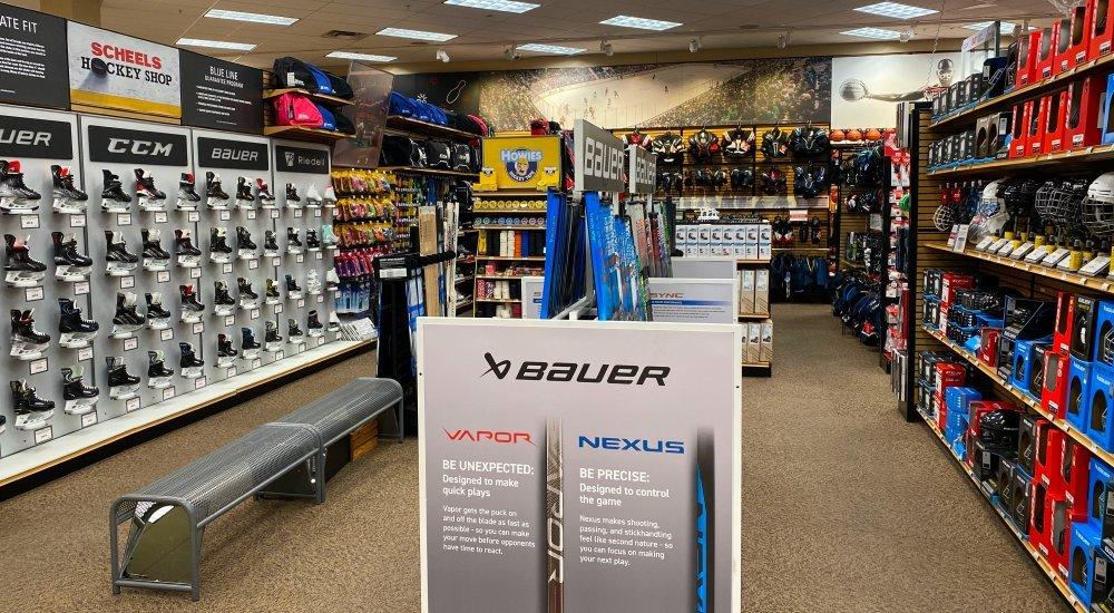 set up of the hockey shop at bismarck scheels