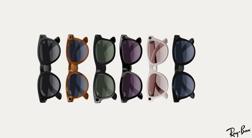 a lineup of ray-ban sunglasses 