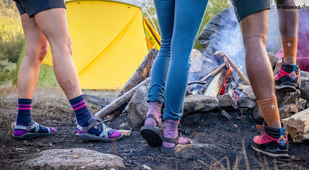 a group of people wearing their smartwool socks