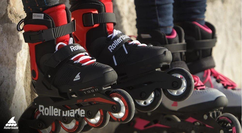 close up picture of inline skates