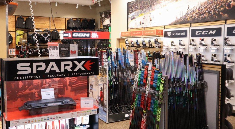 set up of the mankato hockey shop at scheels