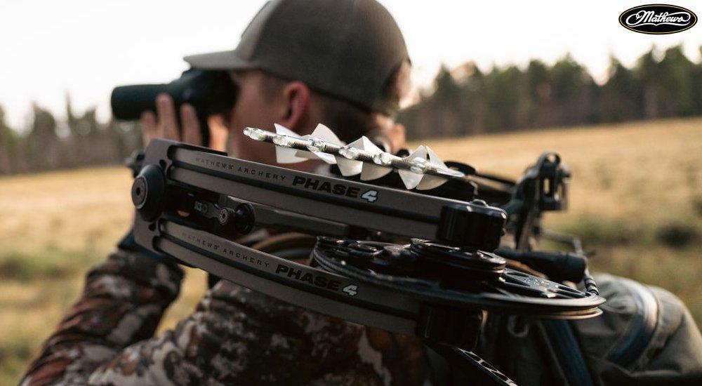 Bowhunter using a Mathew's Archery Bow