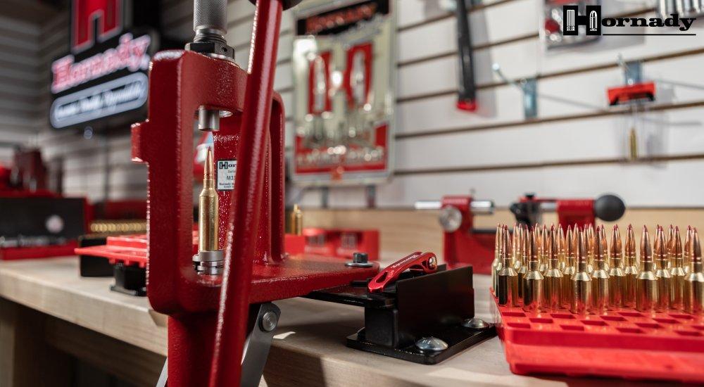 hornady products on a work bench