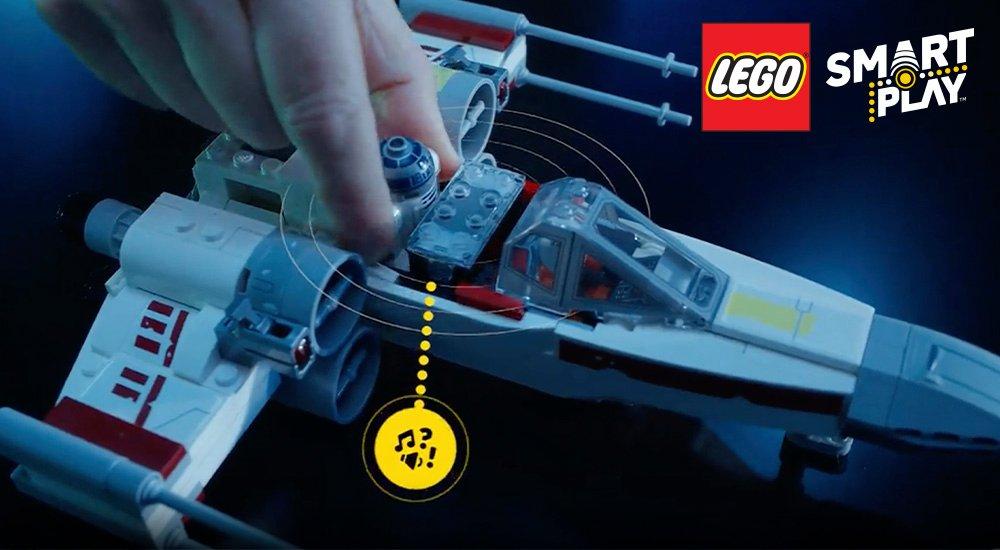 a kid playing with a lego smart play set and a diagram showing the technology