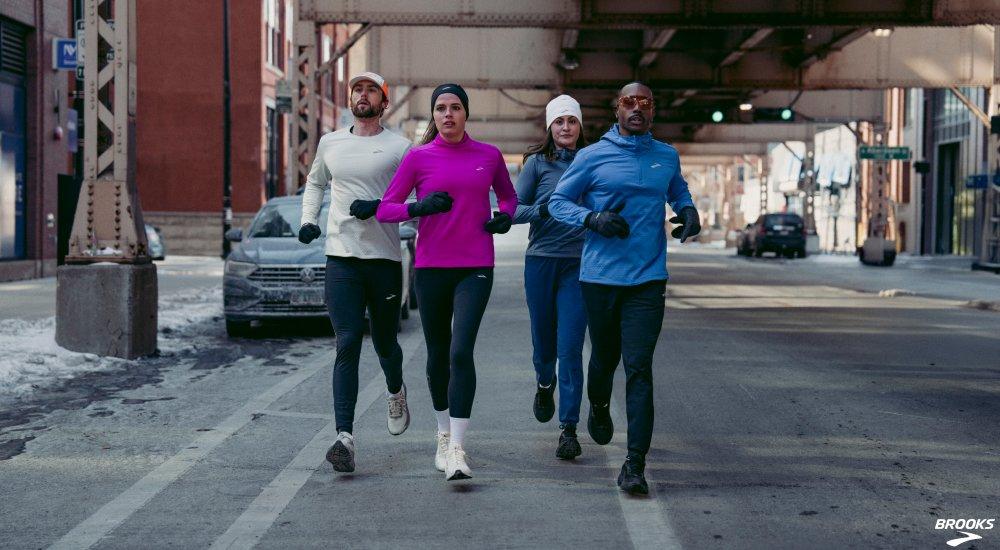 someone running in the snow