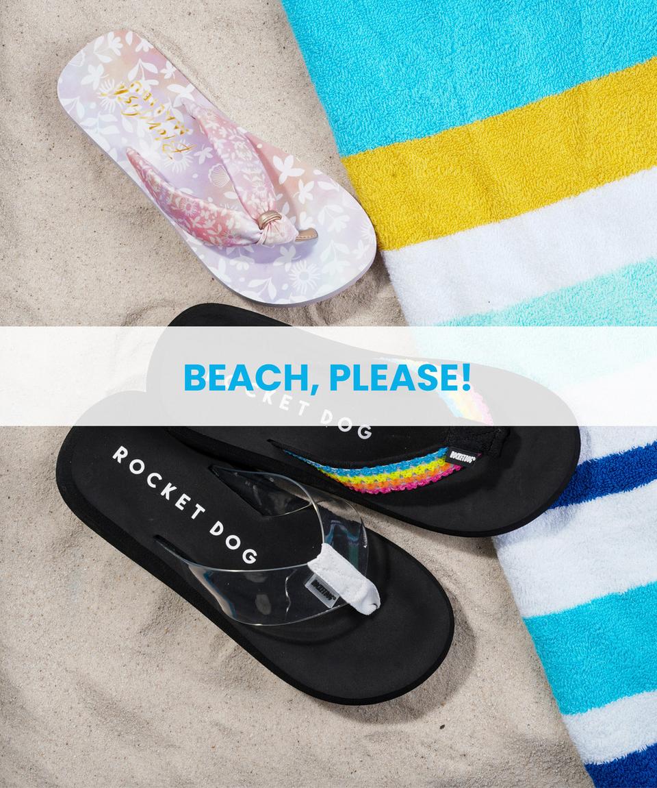 Get beach ready with sandals from Rodket Dog, Blowfish and more!